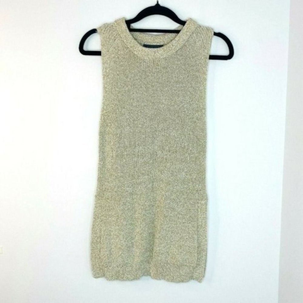 Sheike Knit Tank Top Beige Womens Size XS